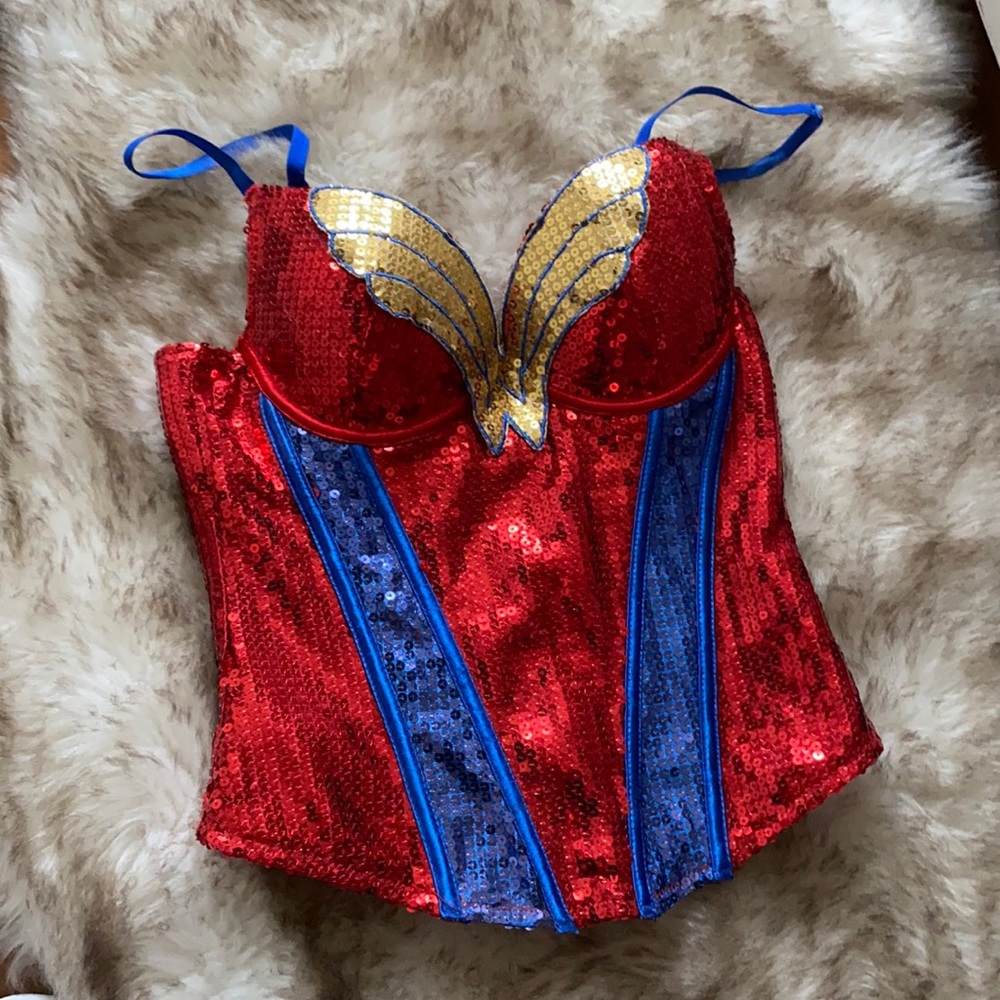 Sequin Wonder Woman corset